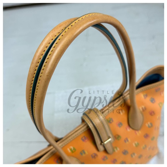 *SOLD* Vintage Dooney & Bourke Tangerine Tote - Picture 8 of 16